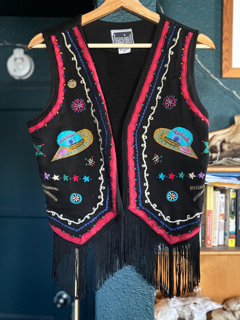 Western Embroidered Fringe Vest